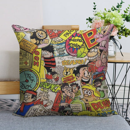 Beano Linen Throw Pillow Cover