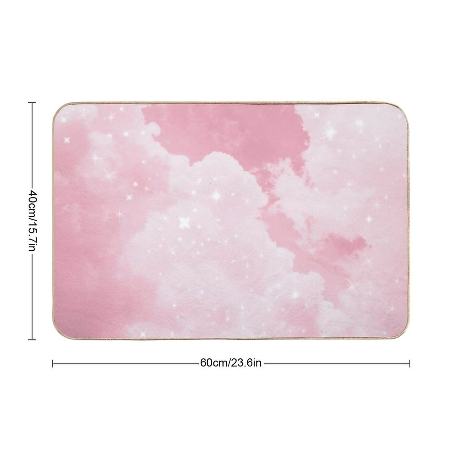 Pink Clouds Sparkling Bath Mat