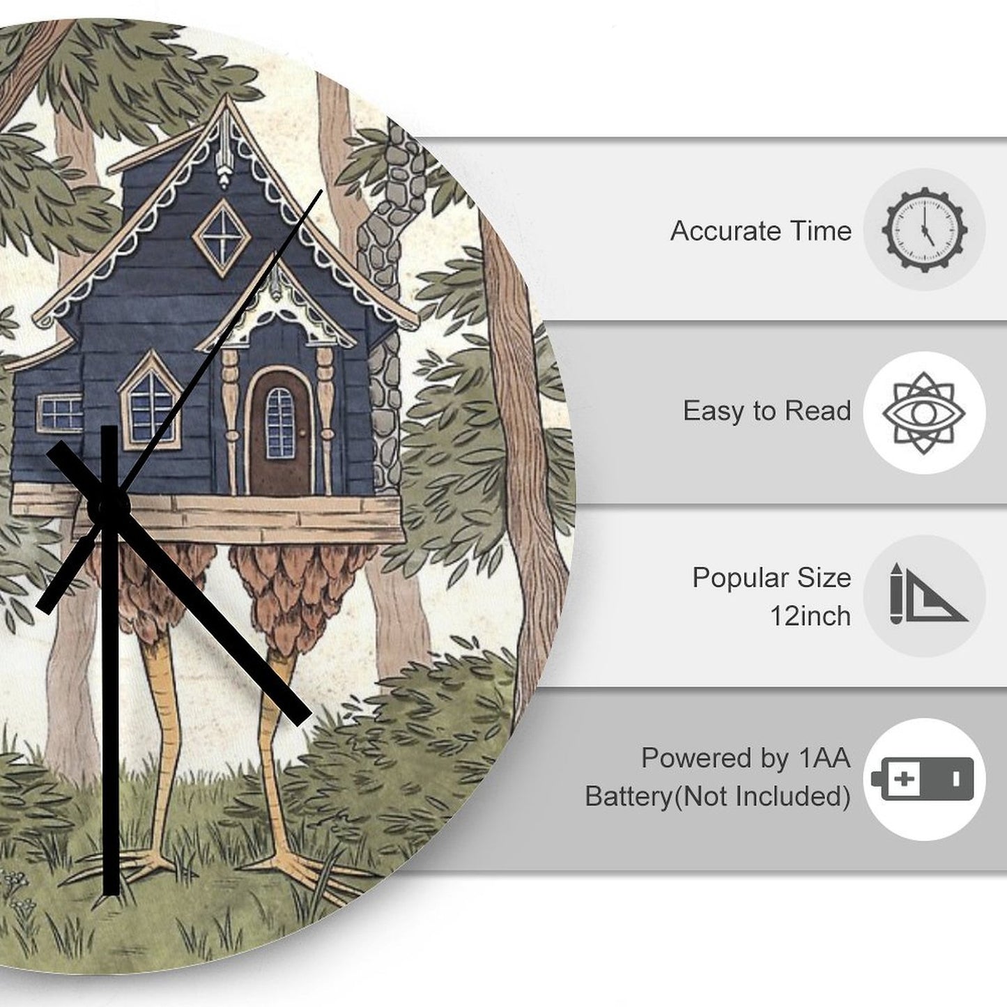 Baba Yaga's House Wall Clock