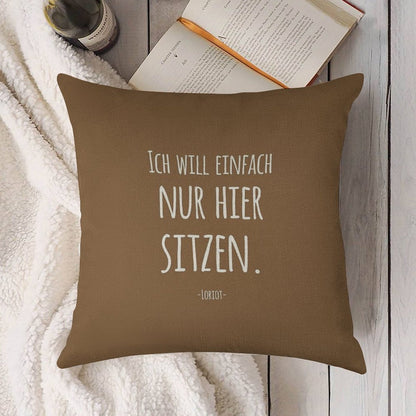 Sayings by Loriot Linen Throw Pillow Cover