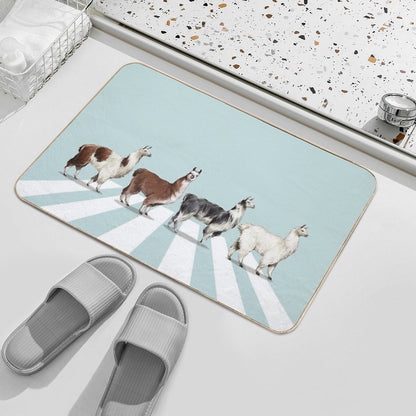 Llama The Abbey Road #1 Bath Mat