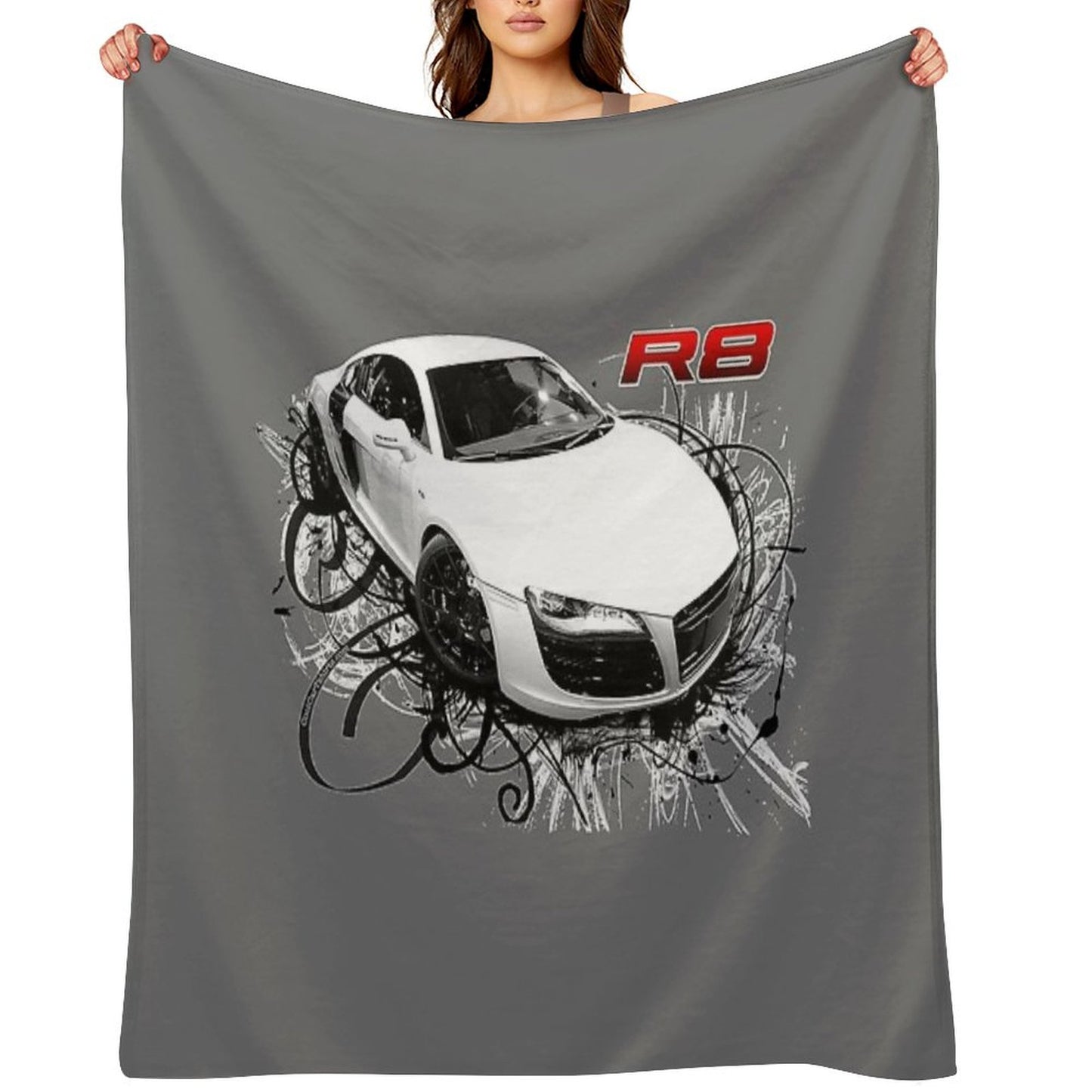 Audi R8 in Swirls Throw Blanket