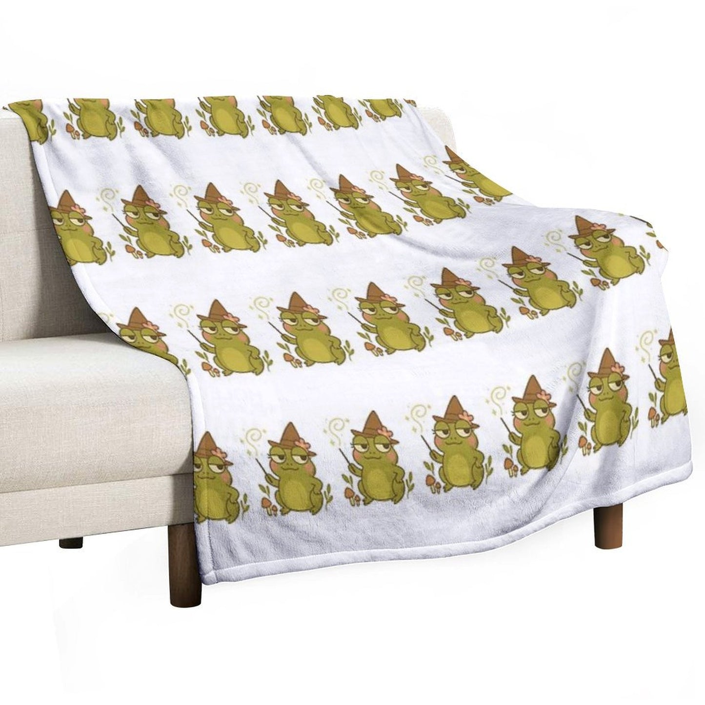Twigs Frog Throw Blanket