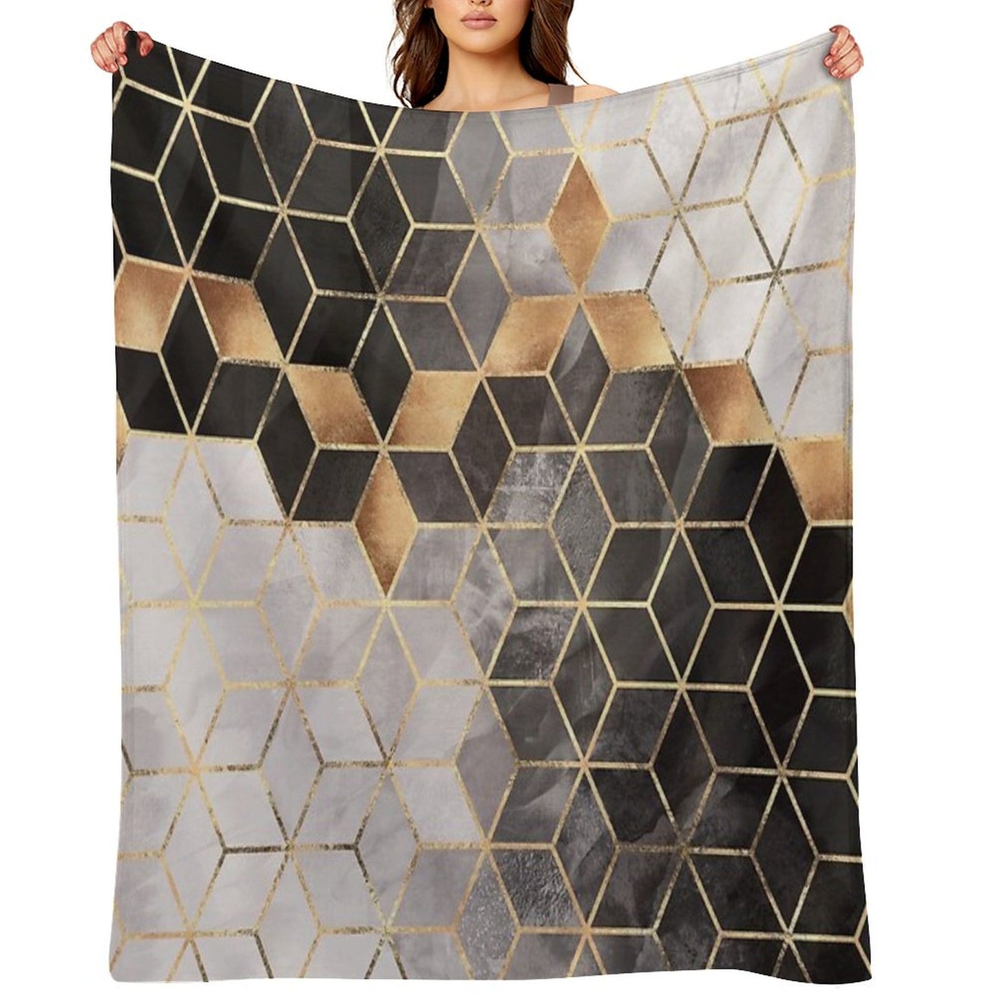 Smoky Cubes Throw Blanket