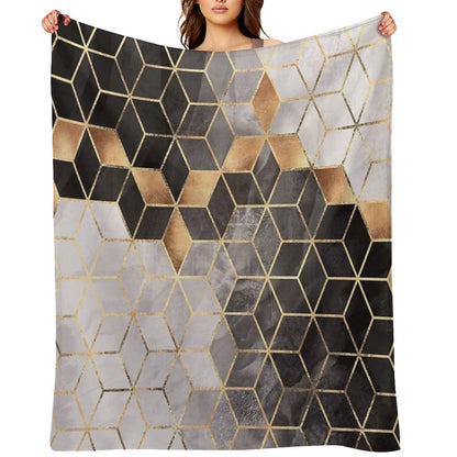 Smoky Cubes Throw Blanket