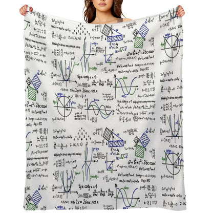 Mathematics Formulas And Numbers Throw Blanket