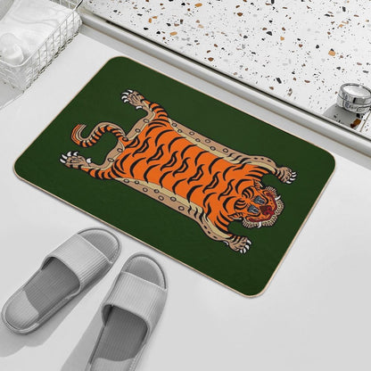 TIBETAN TIGER RUG-green Bath Mat