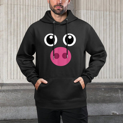 Funny Pig Face Swine Halloween Costume Gift Versatile Streetwear Hoodie