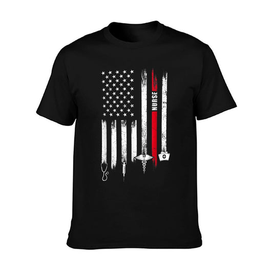 Funny American Flag Nurse Day Gift Idea T-Shirt