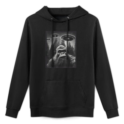 CAT Funny Graphic For Men Women Bigfoot Sasquatch Alien UFO All-Day Comfort Hoodie