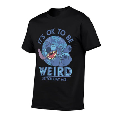 Disney Lilo & Stitch 626 Stitch Day Its OK To Be Weird  Trendy Pattern T-Shirt