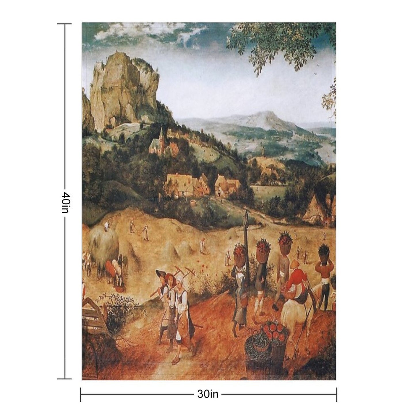 The Hay Harvest - Pieter Bruegel The Elder Throw Blanket