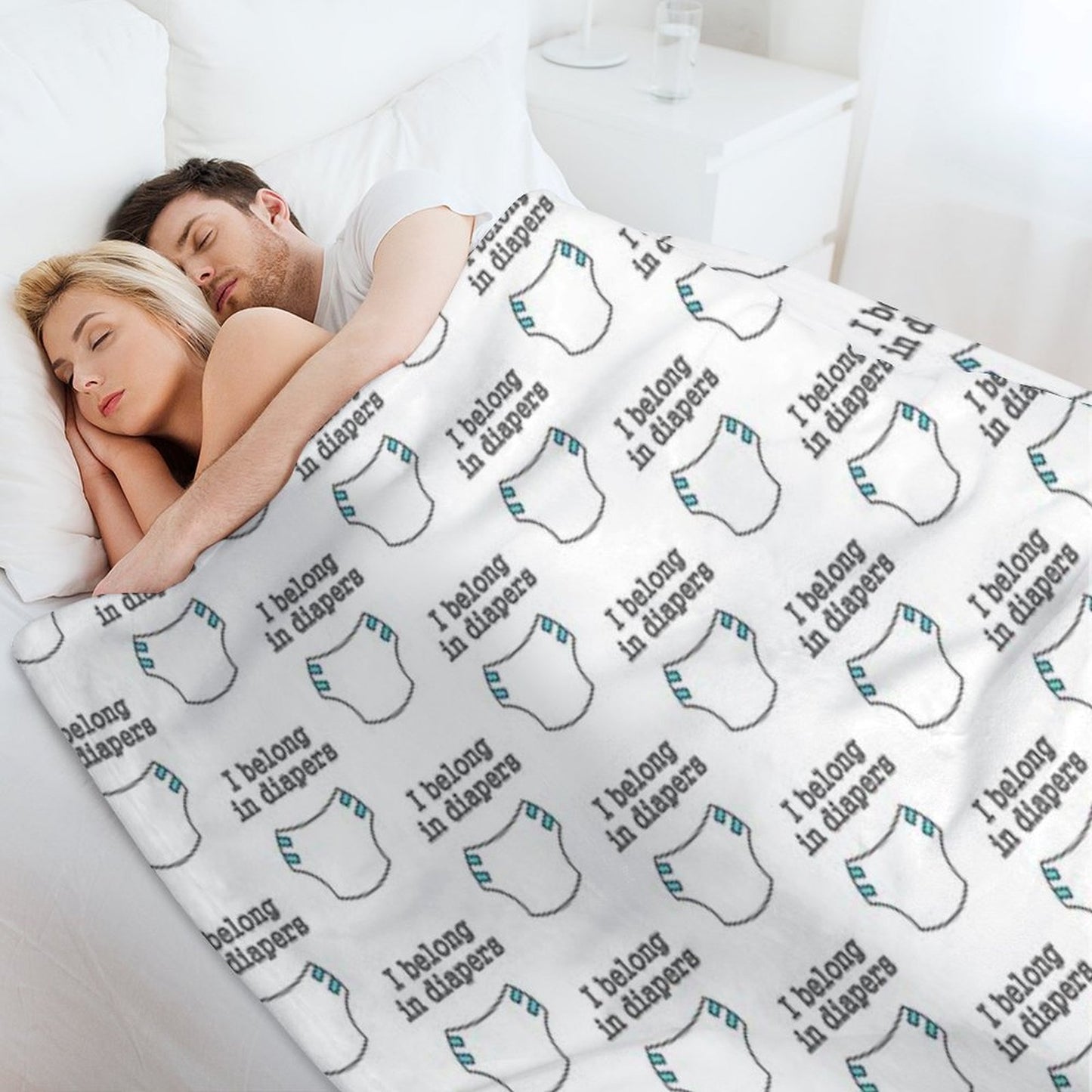 I Belong in Diapers Throw Blanket