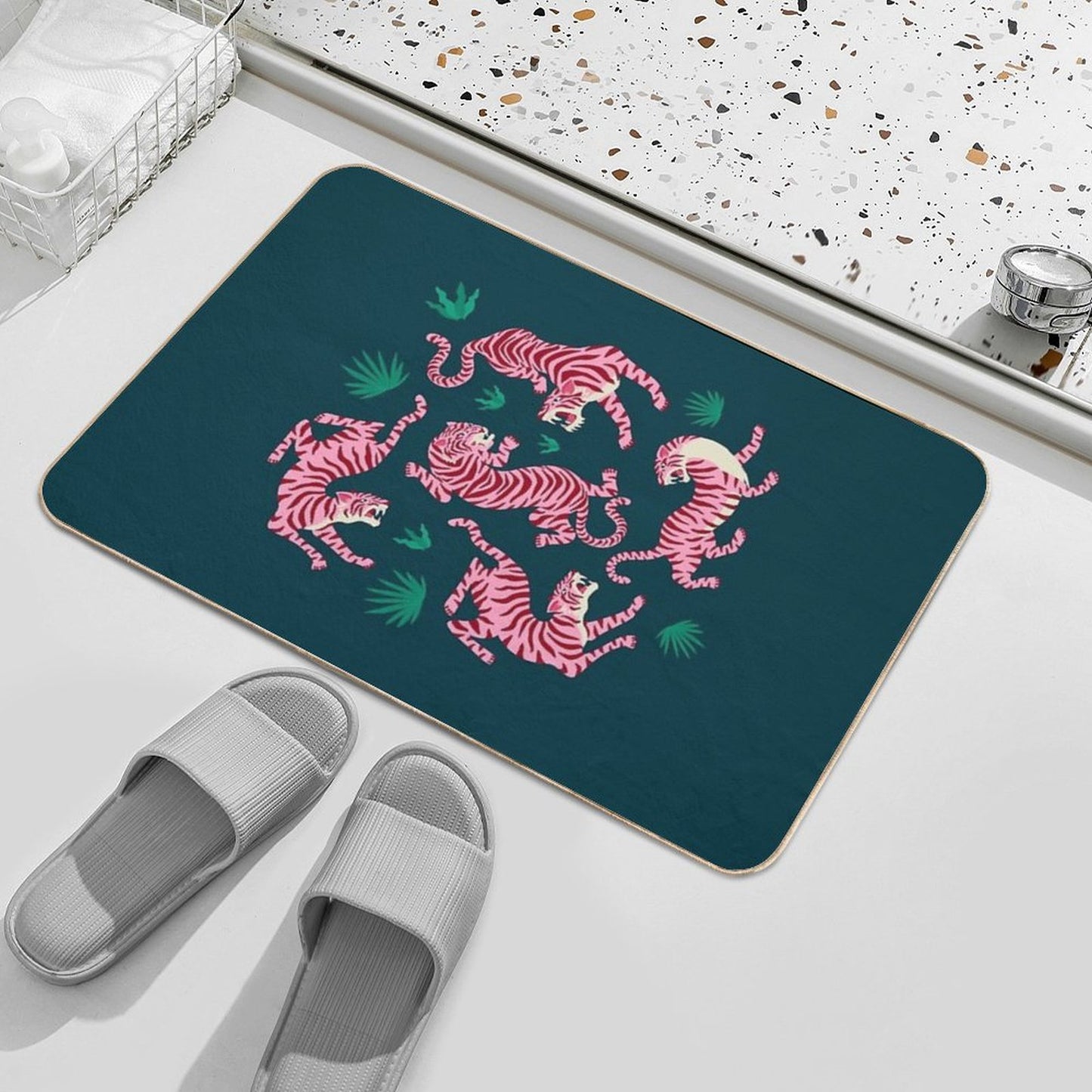 Night Race Pink Tiger Edition Bath Mat