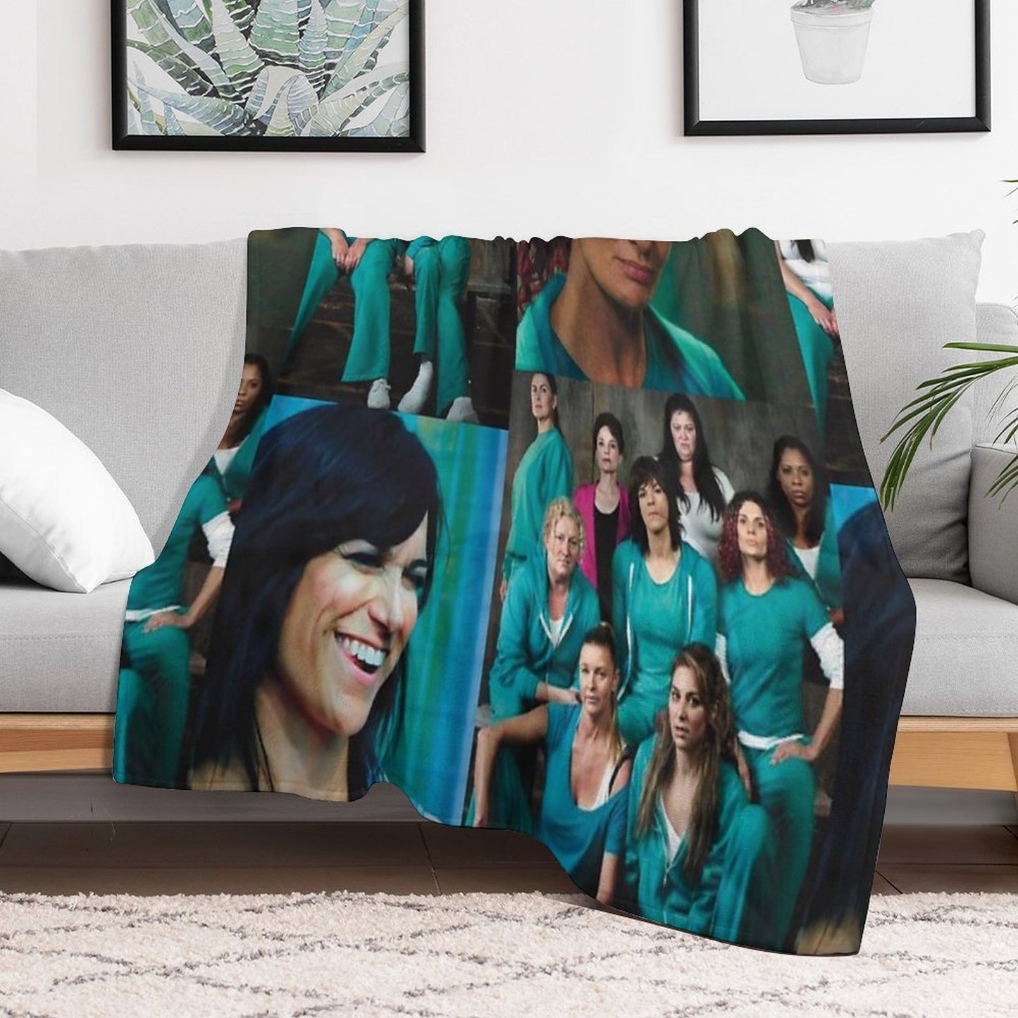 Wentworth Collage Throw Blanket