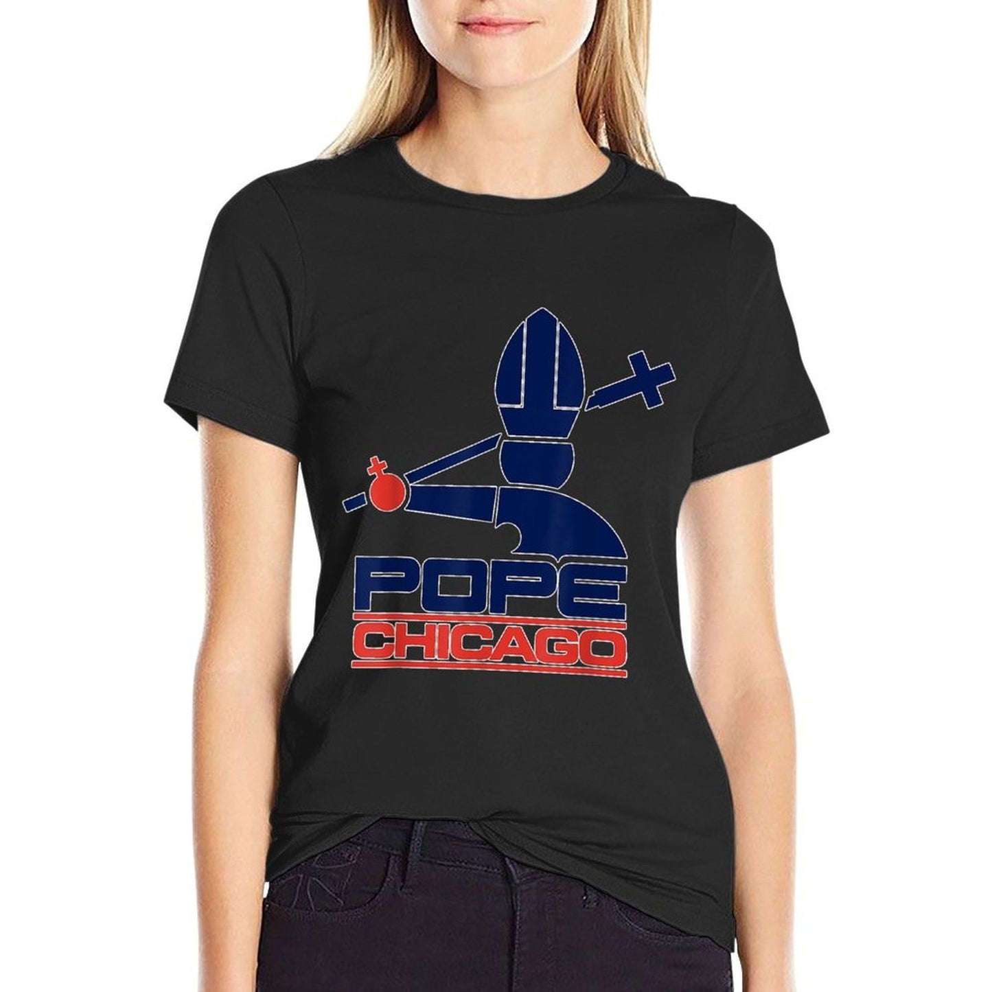 Pope Leo XIV Pope Chicago  Wrinkle-resistant T-Shirt