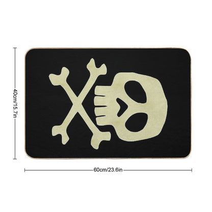 Danzig Style Harlock Skull Crossbones   Jolly Roger Bath Mat