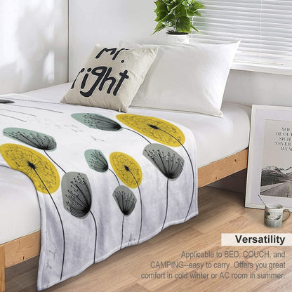 Mid Century Dandelions Throw Blanket