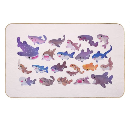 Shark Day - Pastel Bath Mat