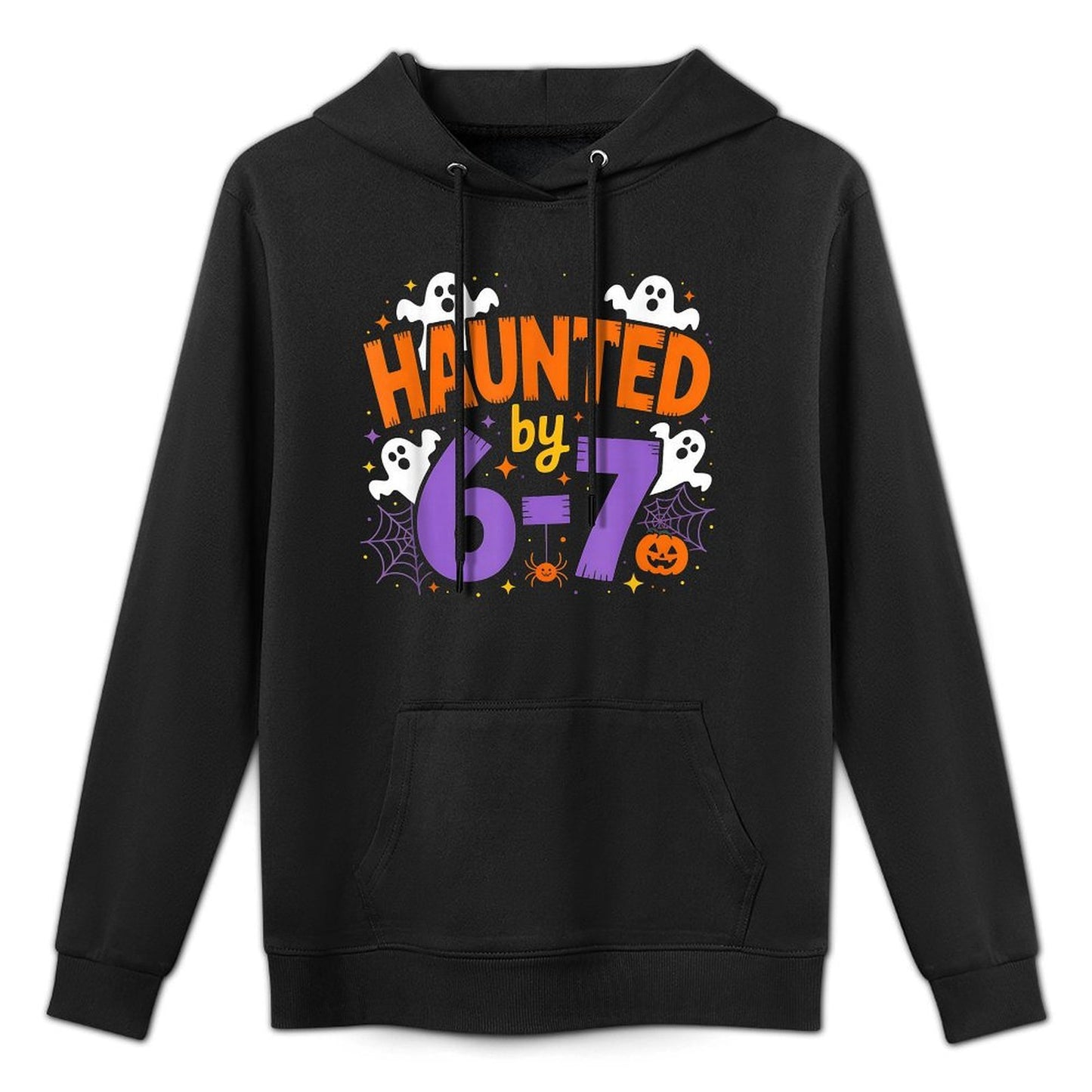 Haunted by 6-7 Halloween Ghosts And Spiders Design Relaxed Fit Hoodie