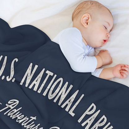 U.S National Parks Map - Adventure Awaits Throw Blanket
