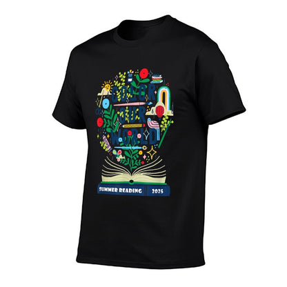 Color Our World Summer Reading 2025 Boho Wildflower Book  Eco-friendly Material T-Shirt