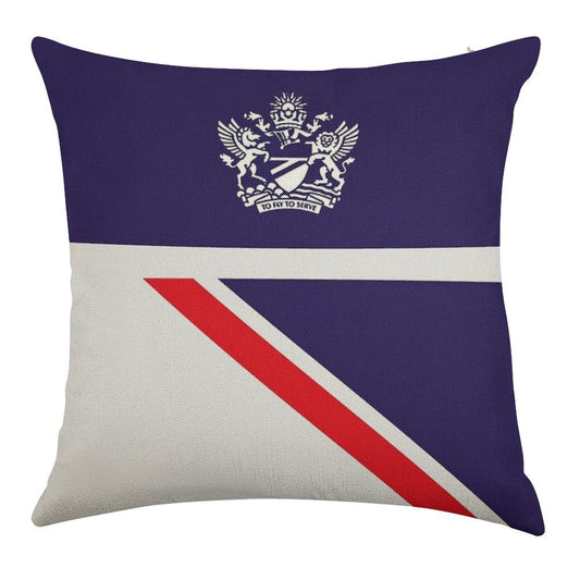 British Airways Landor Design Linen Throw Pillow Cover