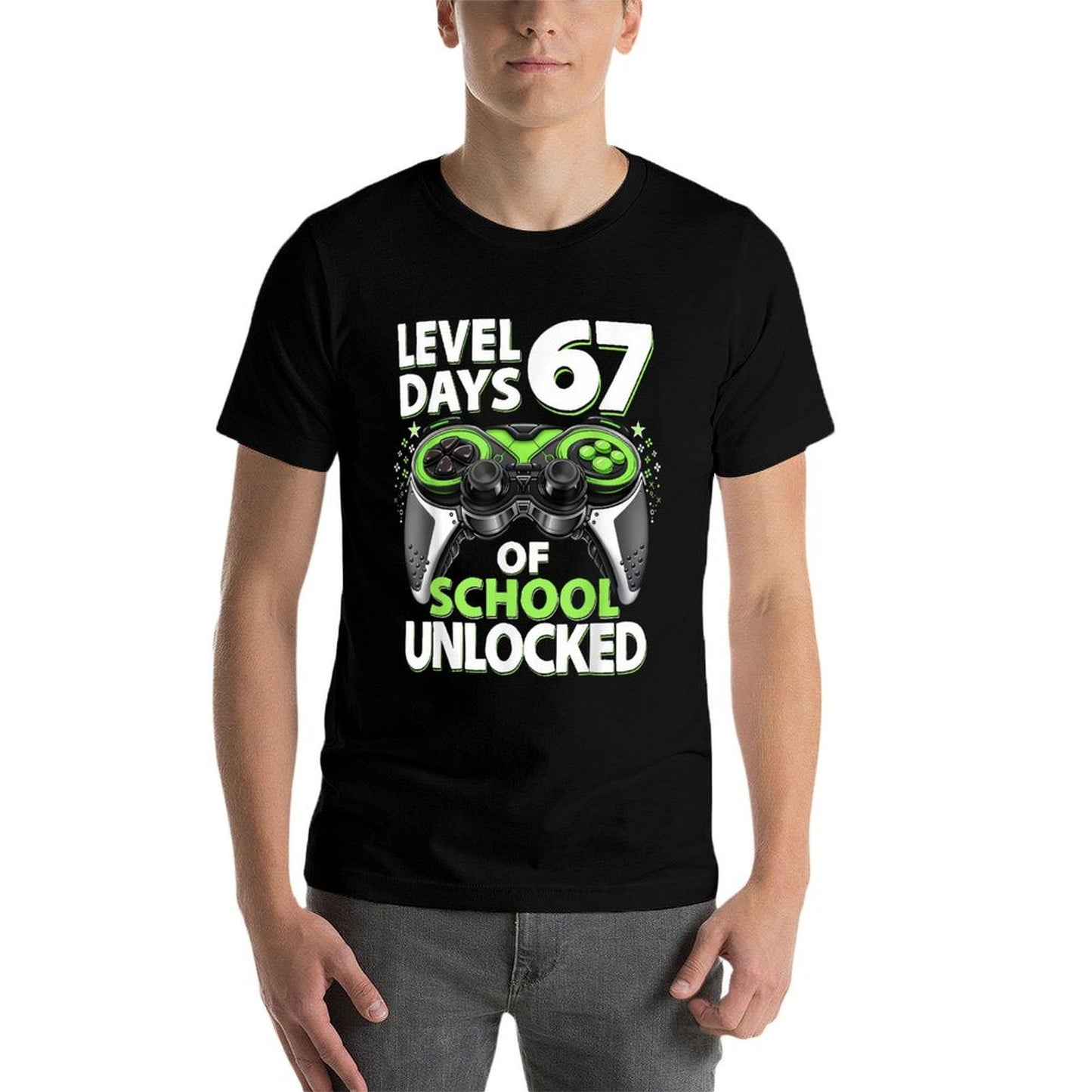 Level 67 Days of School Unlocked Funny Six Seven 67 Meme  Moisture-wicking T-Shirt