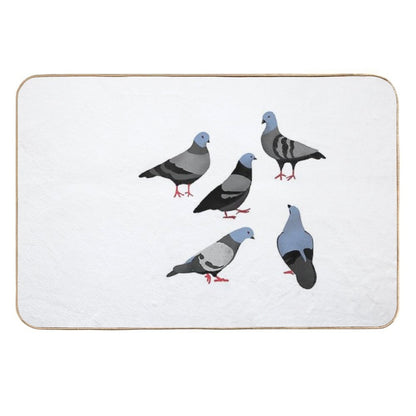 Design 33 - The Pigeons  Repositionable Bath Mat