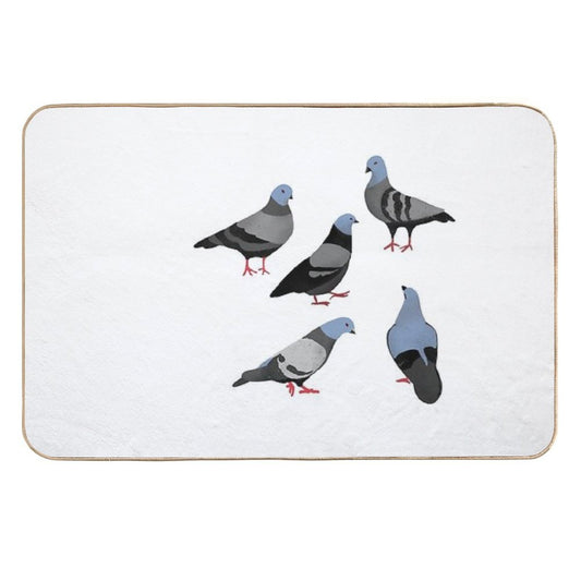 Design 33 - The Pigeons  Repositionable Bath Mat