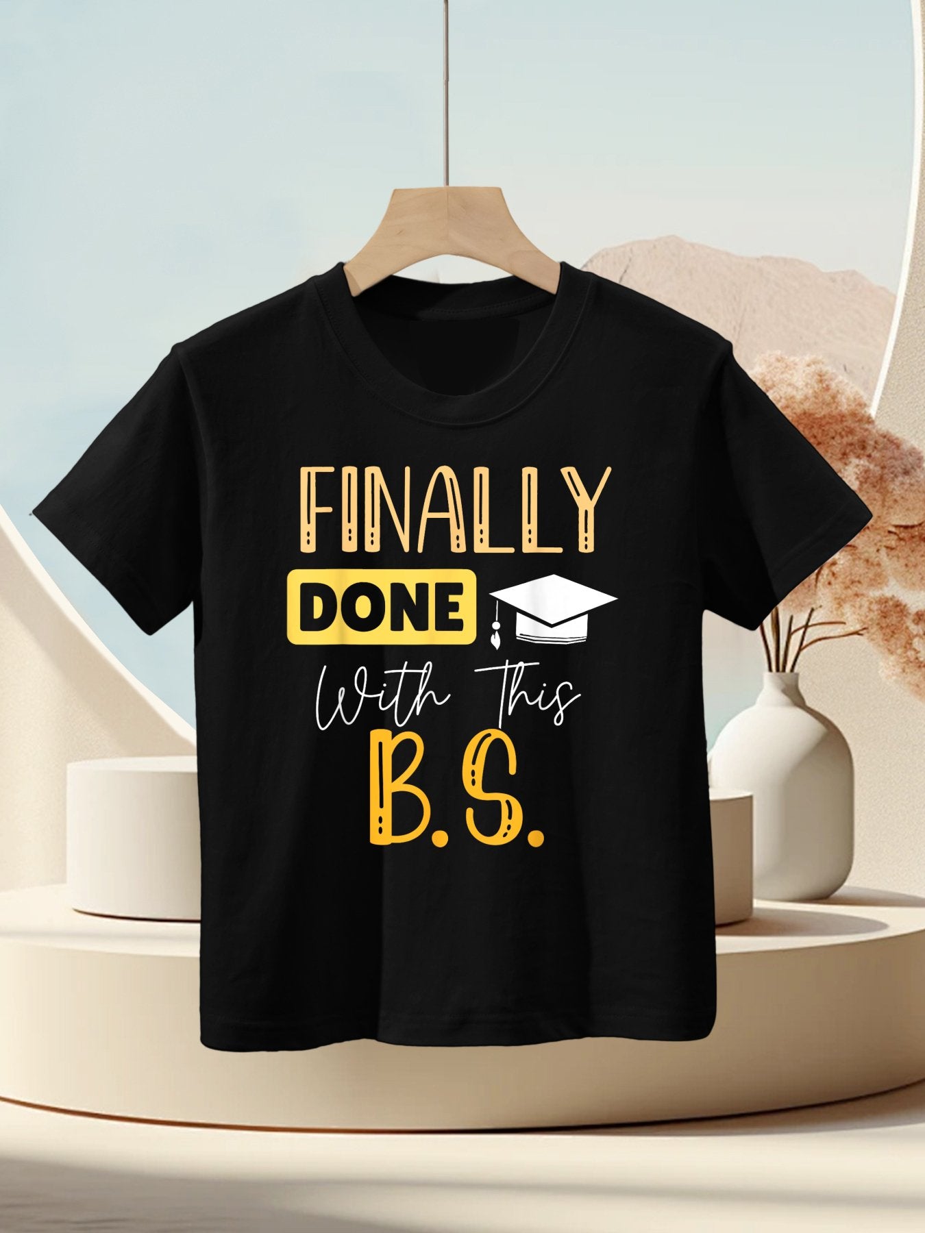 Finally Done With This Bs Bachelor&#39;s Bachelor Graduation Kids T-Shirt