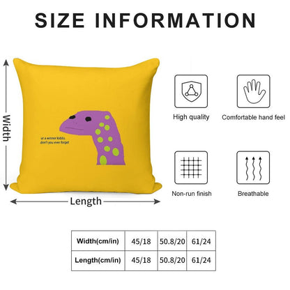 Motivational Lizard Soft Reinforced Edging Throw Pillow