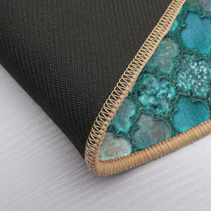 Moroccan Inspired Precious Tile Pattern Bath Mat