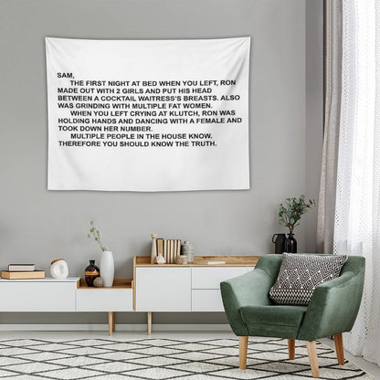 THE NOTE Tapestry