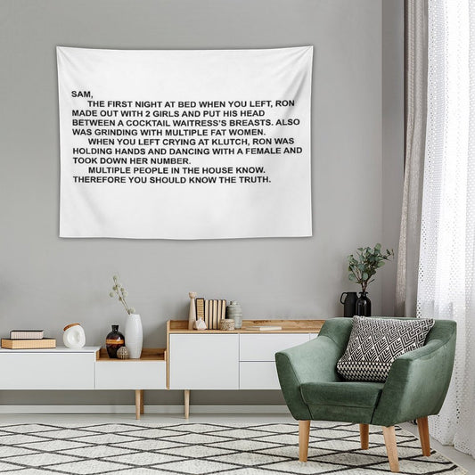 THE NOTE Tapestry