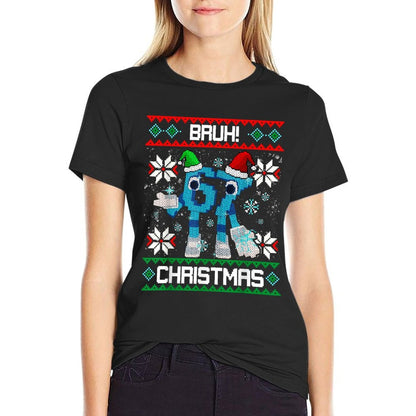 Bruh 67 Santa Christmas Funny Brainrot for Boys Kidsns  Oversized Silhouette T-Shirt