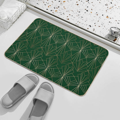 Art Deco in Emerald Green Bath Mat