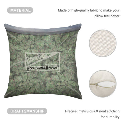 The Big Bag of Weed Pillow Linen Throw Pillow Cover