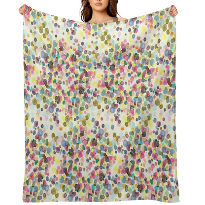 Color Drops Throw Blanket