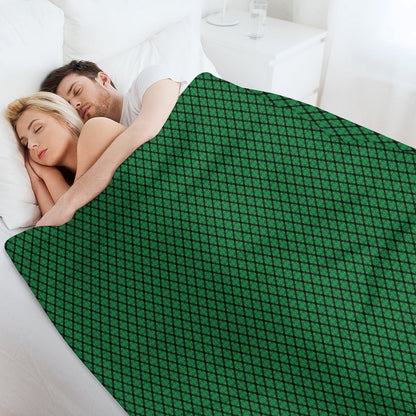 Green And Black Medallions Throw Blanket