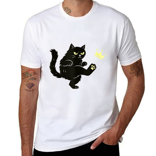 No Kings In America Funny Cat  Quick-drying T-Shirt