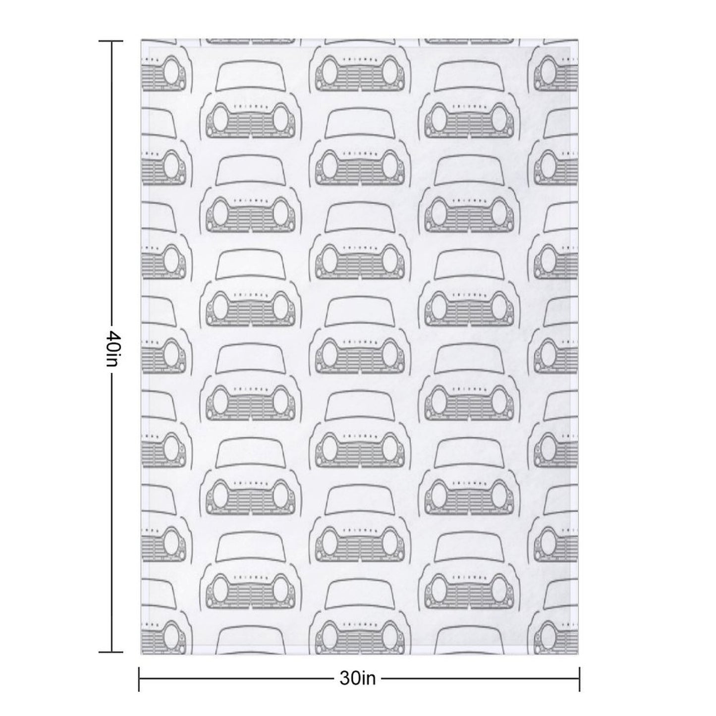 Triumph TR4 Classic Car Black Outline Graphic Throw Blanket