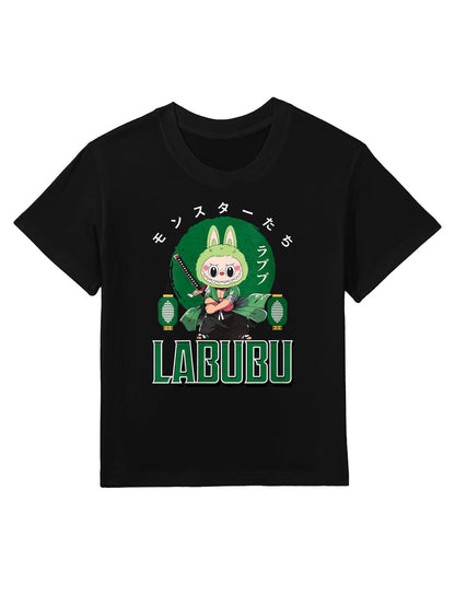 Womens Funny Samurai Labubu Cute Labubu The Monsters Kids T-Shirt