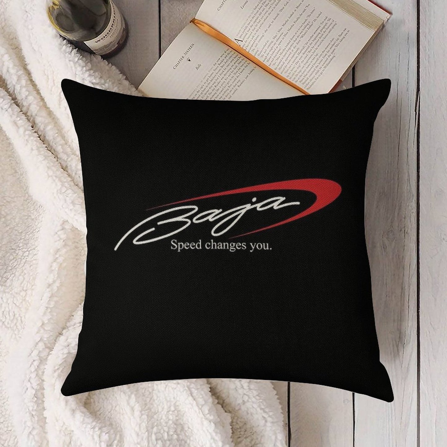 Baja Boats Logo Linen Throw Pillow Cover