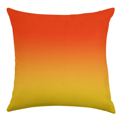 OMBRE GRADIENT ORANGE RED AND YELLOW ONE OF 100 CHIC OMBRE 2 TONE DESIGNS ON OZCUSHIONS Linen Throw Pillow Cover