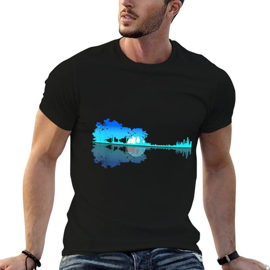 Guitar Lake Shadow Love Guitar Musician T-Shirt