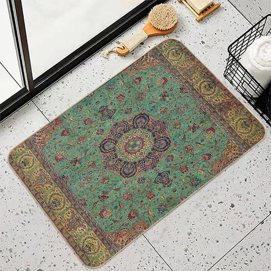 Vintage Antique Persian Carpet Bath Mat