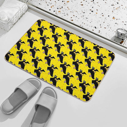 Seamless Derp Yellow Bath Mat