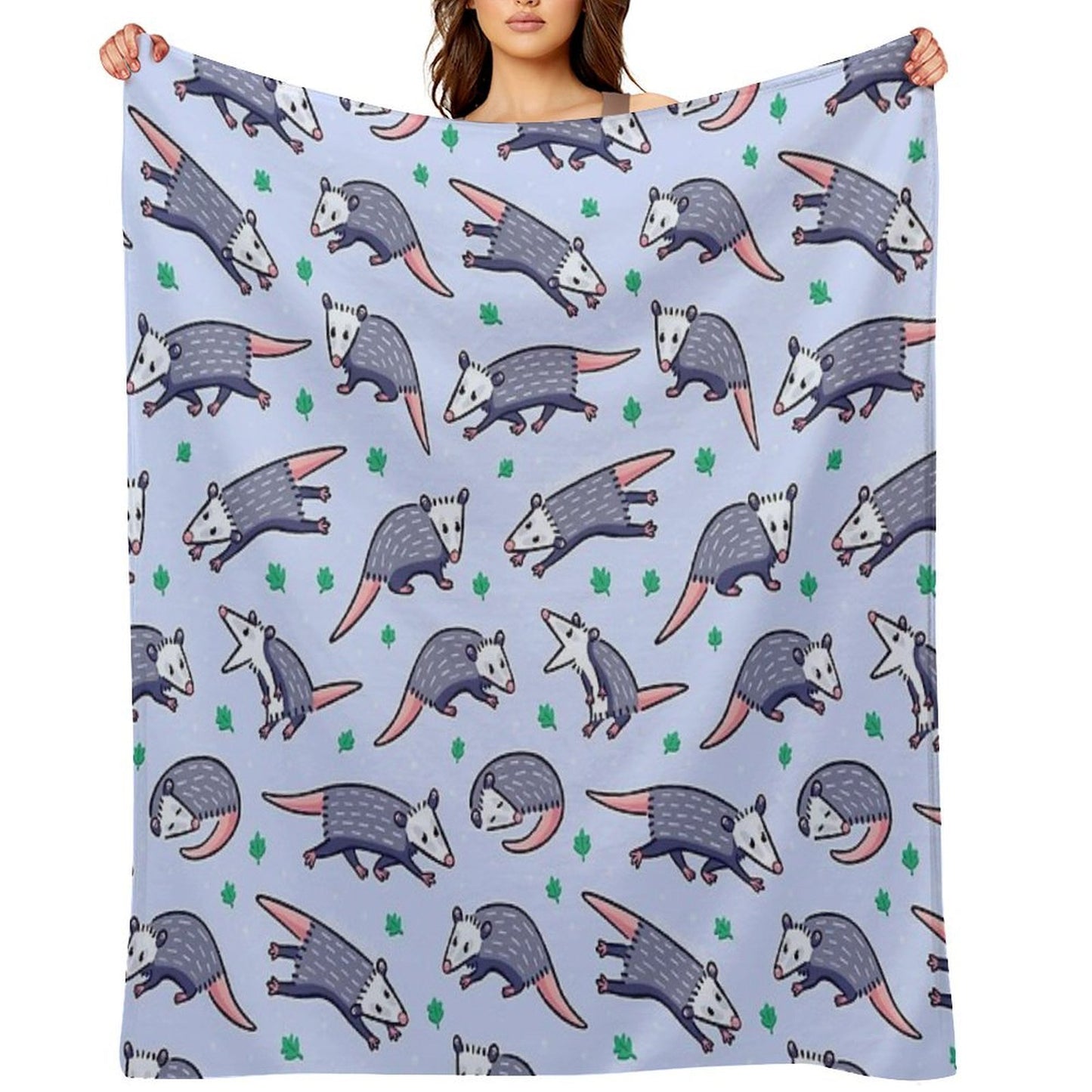 Opossum Pattern 2 Throw Blanket