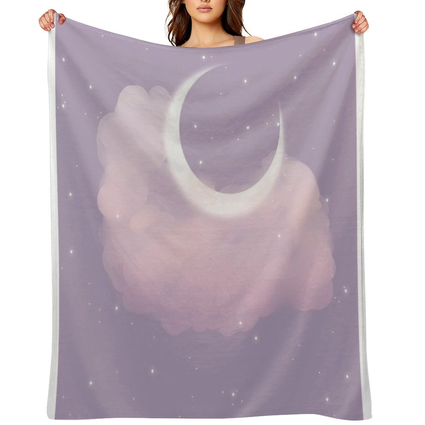 Purple Moon Throw Blanket
